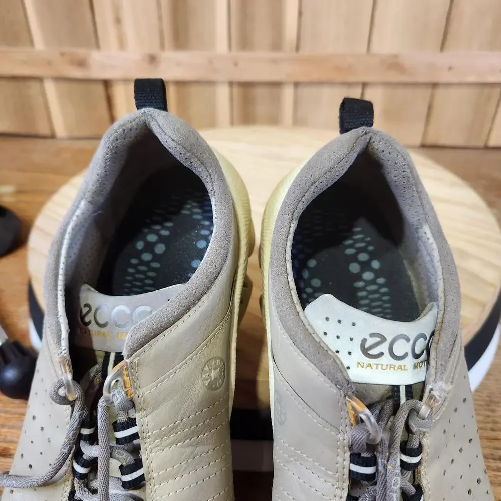 ECCO Biom C Natural Motion Shoes Mens 7.5 41 EU Beige Leather Walking Sneakers